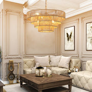Bohemian Woven Rattan Chandelier for Kitchen, Dinning Hall, Entrance