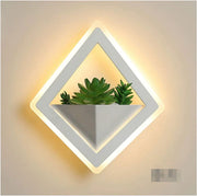 Modern Minimalist LED Wall Light - Green Plant Design