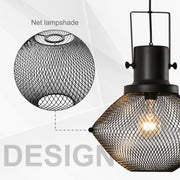 Industrial Pendant Light Fixtures with Adjustable Hanging Chain - Black (Bulbs Not Included)