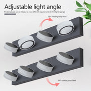 Modern Black 4 Light Vanity Mirror Light Fixture for Bathroom