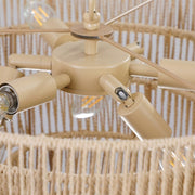 Bohemian Woven Rattan Chandelier for Kitchen, Dinning Hall, Entrance