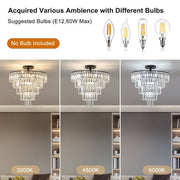 Large Black Contemporary Style Chandelier for Dining Room, Living Room, Bedroom (Bulbs Not Included)