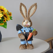 Easter Straw Rabbit Decoration for Garden and Wedding Crafts