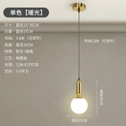 Nordic-Style Minimalist Pendant Light for Bedroom