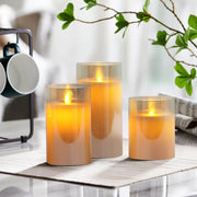 USB Rechargeable Flameless LED Pillar Candles