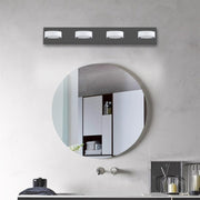 Modern Black 4 Light Vanity Mirror Light Fixture for Bathroom