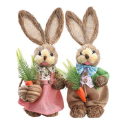 Easter Straw Rabbit Decoration for Garden and Wedding Crafts