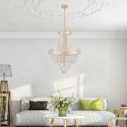 Large Crystal Modern Luxury Chandelier For Living Room, Dining Room, Bedroom, Hallway - Gold (No Bulbs Included)
