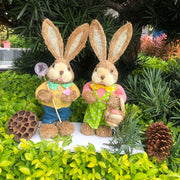Easter Straw Rabbit Decoration for Garden and Wedding Crafts