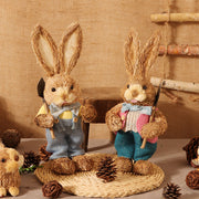 Easter Straw Rabbit Decoration for Garden and Wedding Crafts