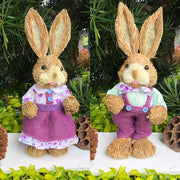 Easter Straw Rabbit Decoration for Garden and Wedding Crafts