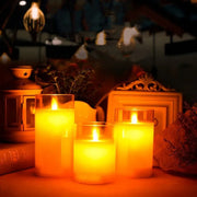 USB Rechargeable Flameless LED Pillar Candles