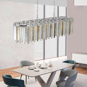 Modern Oval Crystal Chandelier Luxury Home Decor Fixtures (Bulbs Not Included)
