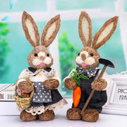 Easter Straw Rabbit Decoration for Garden and Wedding Crafts