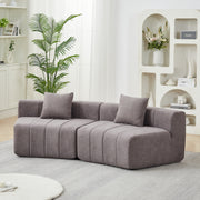 Curved Symmetrical Modular Semi Circular Sofa Sectional with 2 Pillows For Bedroom, Living Room, Office For Leisure Or Nap, Reading Room and Lobby