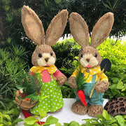 Easter Straw Rabbit Decoration for Garden and Wedding Crafts