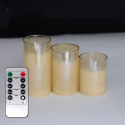 USB Rechargeable Flameless LED Pillar Candles