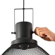 Industrial Pendant Light Fixtures with Adjustable Hanging Chain - Black (Bulbs Not Included)