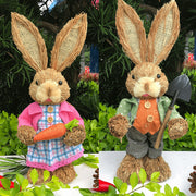 Easter Straw Rabbit Decoration for Garden and Wedding Crafts