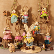 Easter Straw Rabbit Decoration for Garden and Wedding Crafts