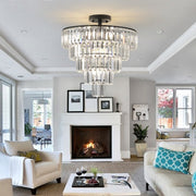 Large Black Contemporary Style Chandelier for Dining Room, Living Room, Bedroom (Bulbs Not Included)