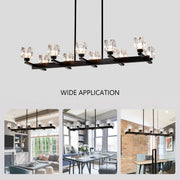 8-Light Crystal Chandelier For Dining Room, Kitchen, Farmhouse, Entryway, Living Room