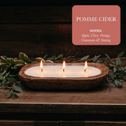 3-Wick Dough Bowl Clean Burning Scented Candles
