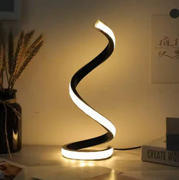 Modern LED Spiral Table Lamp for Bedroom & Living Spaces