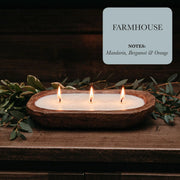 3-Wick Dough Bowl Clean Burning Scented Candles