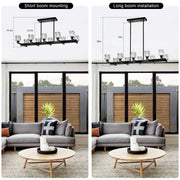 8-Light Crystal Chandelier For Dining Room, Kitchen, Farmhouse, Entryway, Living Room