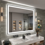 48X40 LED Lighted Vanity Mirror for Wall, Backlit and Front Lighted, Anti-Fog, Shatterproof