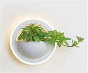 Modern Minimalist LED Wall Light - Green Plant Design
