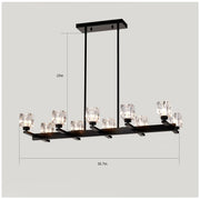 8-Light Crystal Chandelier For Dining Room, Kitchen, Farmhouse, Entryway, Living Room