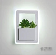 Modern Minimalist LED Wall Light - Green Plant Design