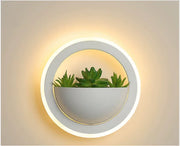 Modern Minimalist LED Wall Light - Green Plant Design