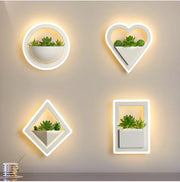 Modern Minimalist LED Wall Light - Green Plant Design
