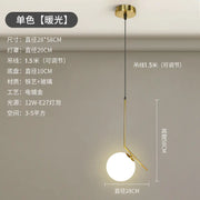 Nordic-Style Minimalist Pendant Light for Bedroom