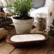 3-Wick Dough Bowl Clean Burning Scented Candles