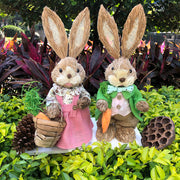 Easter Straw Rabbit Decoration for Garden and Wedding Crafts