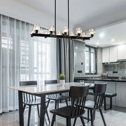 8-Light Crystal Chandelier For Dining Room, Kitchen, Farmhouse, Entryway, Living Room