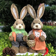 Easter Straw Rabbit Decoration for Garden and Wedding Crafts