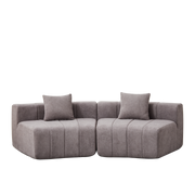 Curved Symmetrical Modular Semi Circular Sofa Sectional with 2 Pillows For Bedroom, Living Room, Office For Leisure Or Nap, Reading Room and Lobby