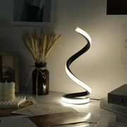 Modern LED Spiral Table Lamp for Bedroom & Living Spaces