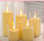USB Rechargeable Flameless LED Pillar Candles