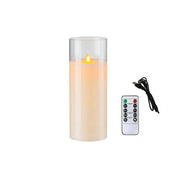 USB Rechargeable Flameless LED Pillar Candles