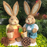 Easter Straw Rabbit Decoration for Garden and Wedding Crafts