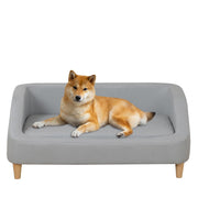 Elevated Pet Sofa Bed with Tech Fabric - Grey
