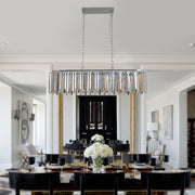 Modern Oval Crystal Chandelier Luxury Home Decor Fixtures (Bulbs Not Included)