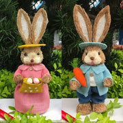 Easter Straw Rabbit Decoration for Garden and Wedding Crafts