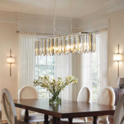 Modern Oval Crystal Chandelier Luxury Home Decor Fixtures (Bulbs Not Included)